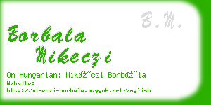 borbala mikeczi business card